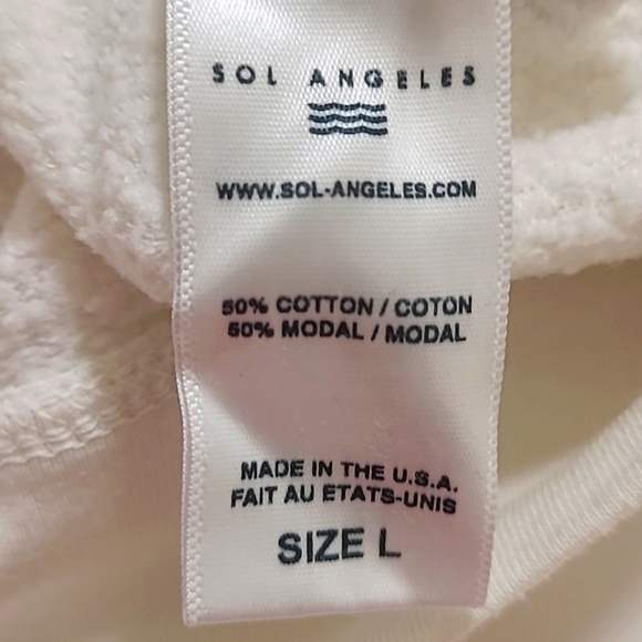 Sol Angeles white crewneck long sleeve sweatshirt with heart graphic - Picture 6 of 7